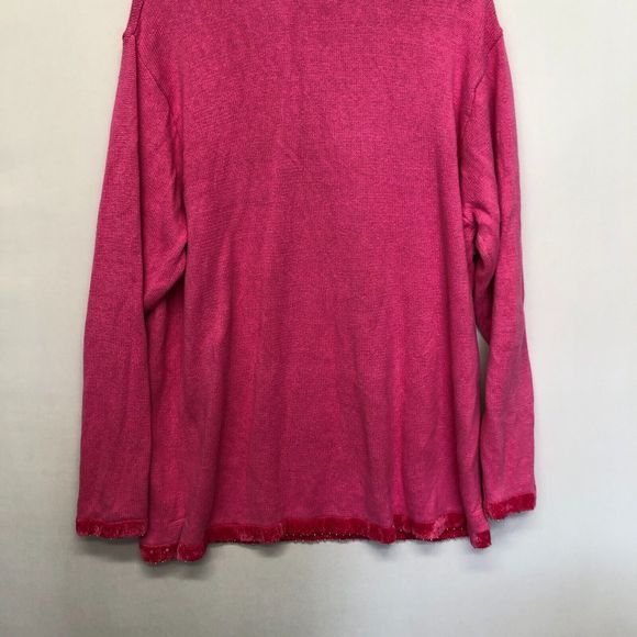 Quacker Factory Women Snowman Beads Embroidered Knit Sweater Size 1X M102 -20 - Picture 14 of 14